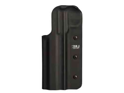 Das linkshändige Holster aus T100 Kydex bietet verstellbaren Halt, ist kompatibel mit gängigen Gürtelmontagen und ermöglicht einen schnellen Zugriff auf deine Waffe.