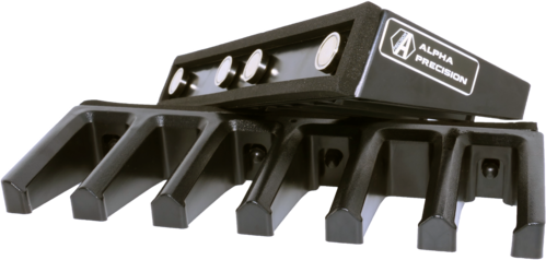 Der MagRack von ALPHA PRECISION bietet dir eine praktische Lösung zur Aufbewahrung von Lang- und Kurzwaffenmagazinen mit 23mm Breite – sicher und platzsparend!