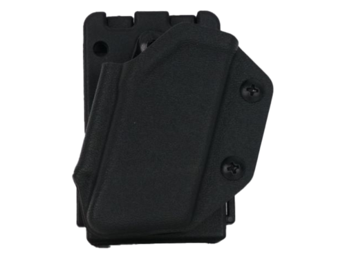 Der BGS Mag Carrier bietet vielseitige Anpassungsmöglichkeiten, sichere Aufbewahrung und schnellen Zugriff auf deine 9mm Doppeltürmagazine in OWB oder IWB Konfiguration.