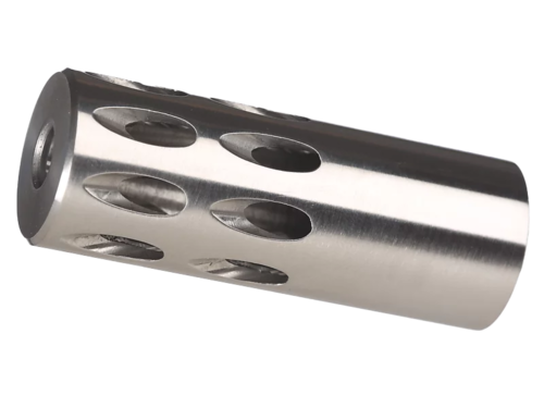 Der Volquartsen Forward Blow Comp reduziert effektiv den Muzzle Rise und leitet den Lärm nach vorne, ideal für präzises Schießen und Wettbewerbe.