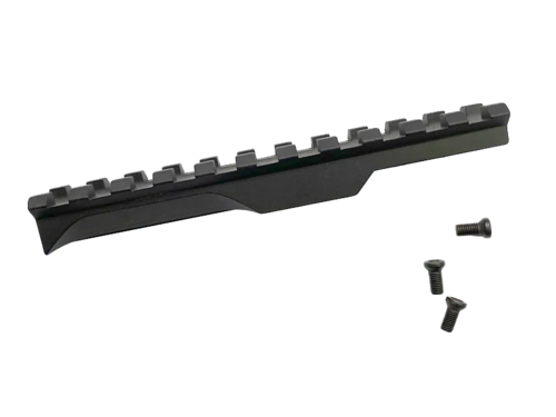 Die Volquartsen Picatinny Scope Mount ist aus CNC-gefrästem Billet-Aluminium, passt auf Ruger MKI-IV, benötigt kein Gunsmithing und der Rear Sight bleibt montiert.