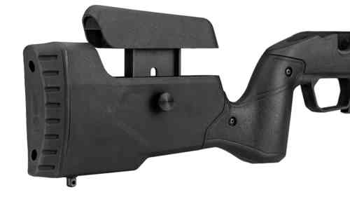 Der Field Stock für Tikka T3X bietet eine präzise Aluminium v-block Bettung, verstellbare Schulterstütze und M-LOK fürend für individuelle Anpassungen.