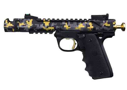 Die Volquartsen Black Mamba 4.5'' bietet dir außergewöhnliche Präzision, eine ergonomische Handhabung und eine herausragende Verarbeitung für dein Schießerlebnis.