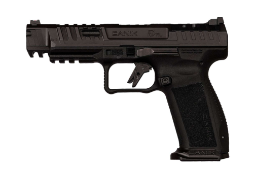 Die Canik TP9 SFx Rival in Schwarz bietet dir eine präzise 9mm Polymer-Pistole mit herausragender Ergonomie, schnellem Nachladen und beeindruckender Zuverlässigkeit.