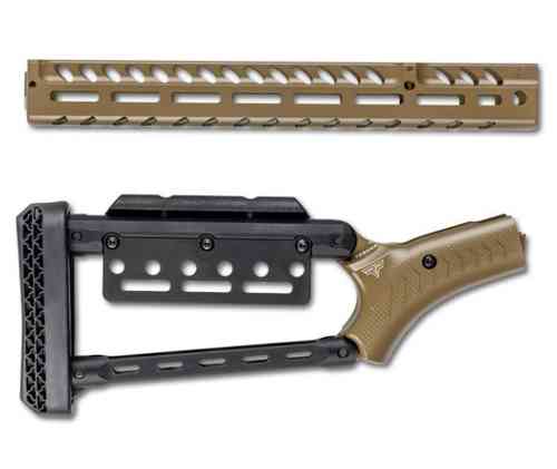Das S&W 1854 M-LOK Lever Stock Set bietet eine leichte, robuste Konstruktion, 24 M-LOK Slots für Zubehör und eine einfache DIY-Installation für bessere Stabilität.