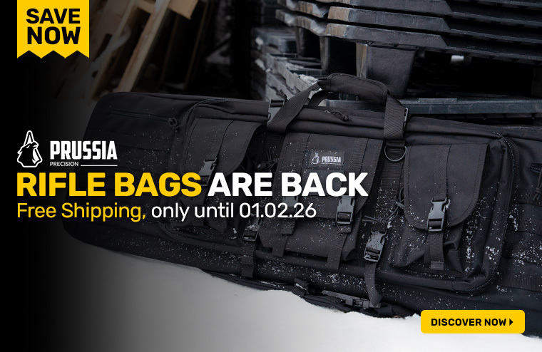 Back in stock, Prussia Precision Rifle Bags. Save free shipping